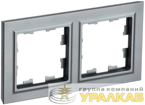 Рамка 2-м BRITE РУ-2-БрС сталь IEK BR-M22-K46