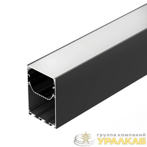 Профиль LINE-S-5075-3000 BLACK L3000 алюм. Arlight 