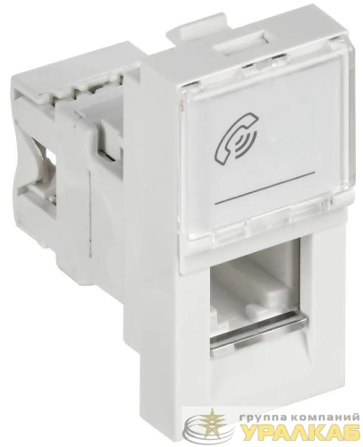 Розетка телефонная 1мод. RJ11 кат.3 механизм PRIMER IEK 