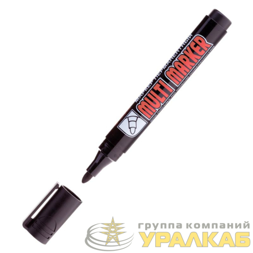 Маркер перманентный "Multi Marker" 3мм пулевидный черн. Crown Б0048239 детальная картинка