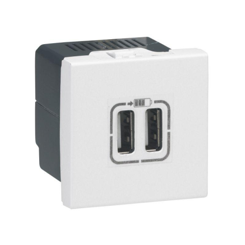 Розетка USB Mosaic 2мод. для зарядки бел. Leg 077594 детальная картинка