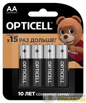Элемент питания алкалиновый AA/LR6 (блист.4шт) Basic Opticell /6051001