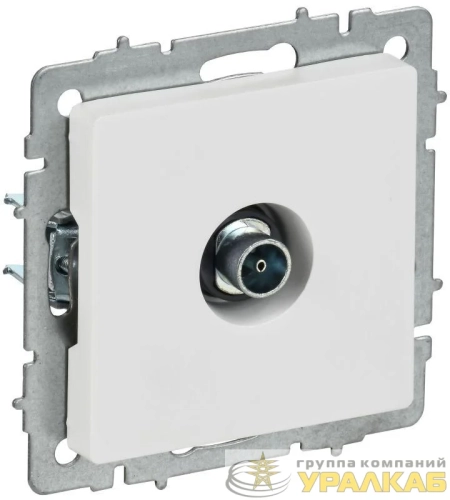 Розетка телевизионная оконечная TV СП BRITE РТВ11-0-БрАБ механизм арктич. бел. IEK 