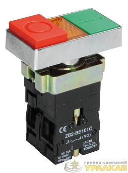 Кнопка LAY5-BW8465 "I-O" 1НО сдвоенная с подсветкой KARAT IEK 