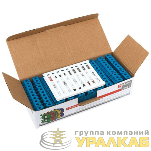 Колодка клеммная JXB-6/35 (50а) син. EKF plc-jxb-6/35b детальная картинка