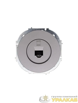 Розетка компьютерная СП OSEN RJ45 кат.6 механизм сер. матов. LEZARD 743-7488-140
