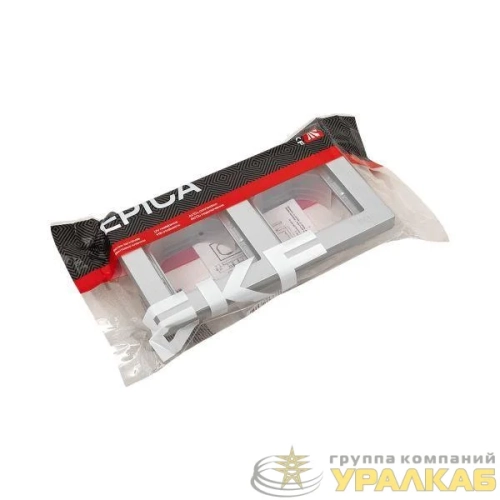 Рамка 2-м Эпика IP44 пластик алюм. EKF 