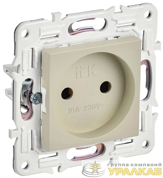 Розетка SKANDY 10А без заземл. без защ. шторок SK-R02B беж. IEK SK-R10-10-K10