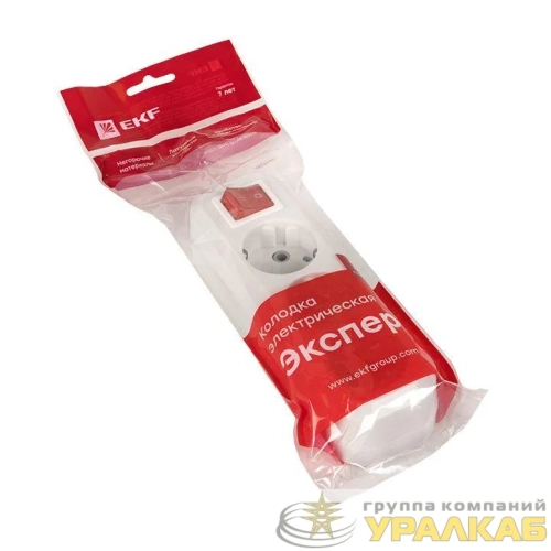 Колодка удлинителя 3-м с заземл. 16А Эксперт 3.5кВт с выкл. PROxima EKF 