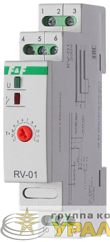 Реле времени RV-01 230В 16А задержка включ. 1..1200с 1перекл. IP20 монтаж на DIN-рейке F&F EA02.001.007